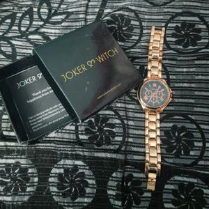 Rose Gold Round Dial Watch