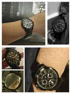 7AA Fossil Black Chronograph