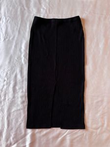 Shein Black Slit Midi Skirt