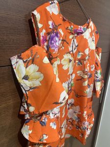 Floral Cold Shoulder Top