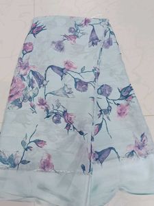 Floral Print Saree with Blouse