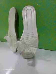 White Bow Detail Slides