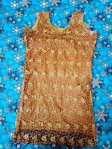 Golden Vintage Custom Tailored Lace Kurta