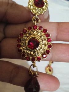 Earrings With Golden Bangle