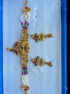 Brass Work Unique Jewellry Set