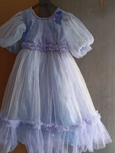 Blue Tulle Party Dress