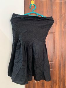 Black Stripless Tube  Mini Dress