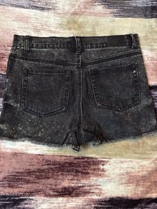 Acid Wash Denim Shorts