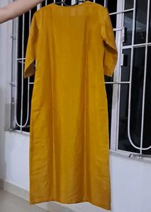 mustard kurti set