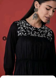 Anouk Floral Embroidered A-Line Mini dress (Inner)