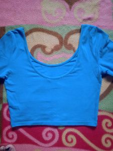 Blue Crop Top