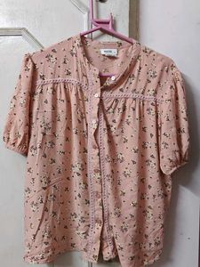 Pink Floral Top + Guess Premium Blue Jeans Combo