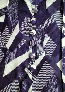 Trendy Navy Blue Printed Kurti|Abstract Print!