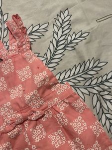 Baby Girl Pink Frock Sleeveless For Summer