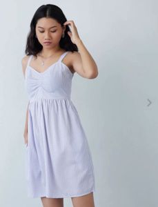Lilac Gingham Checkered Sundress