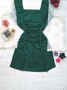 Corset back net sleeves kurti 🎀