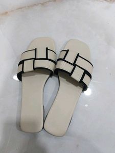 Chic White Slides