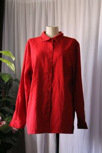 Red Oversized Shirt Without Shoulder Belt