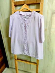 Embroidered Lavender Top Size-42-44