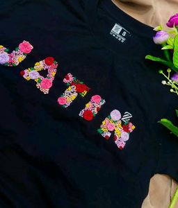Floral Embroidered Tee