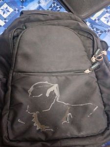 Black Graphic Backpack