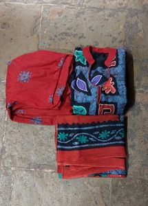 Batik Printed Cotton Kurta Set