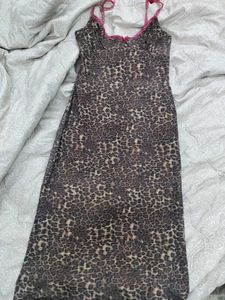 leopard print Y2K dress