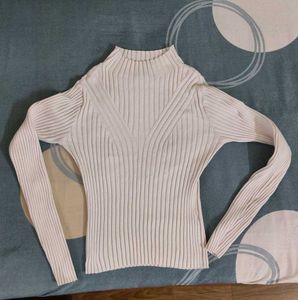Ribbed Turtle Neck Top