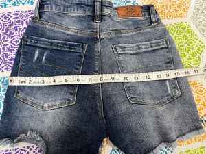 Distressed Denim Shorts