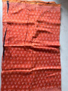 Orange Printed Dupatta