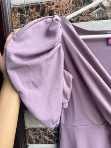 Lilac Puff Sleeve Dress