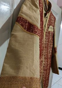 Rust + Khaki Sherwani
