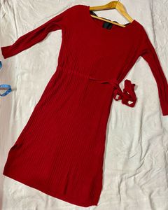 Branded Warm Maroon Fit Flare Dre