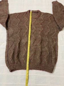 Unisex Brown Knit Sweater