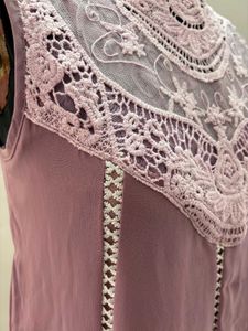 Mauve Lace Sleeveless Dress