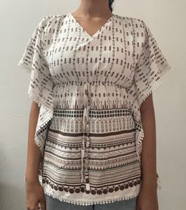 Block Print Kaftan Short Kurta