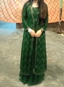 Green Gown With Shrug