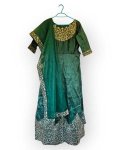 Elegant Green Embroidered Gown