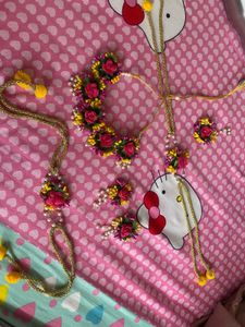 Yellow Pink Flower Jewellery