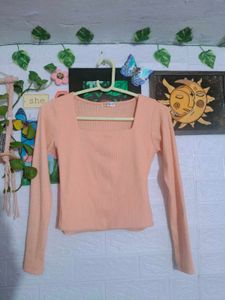 Peach Long Sleeve Top