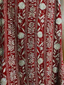 Red N Silver Lehnga Skirt