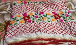 Jaipuri Phulkari White Suit