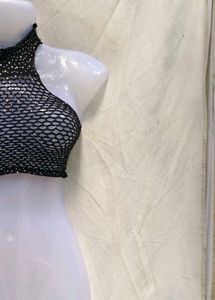 I. Sparkly Fishnet Top