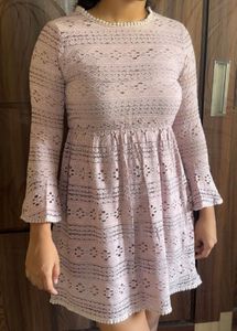 Pink Lace Babydoll Dress