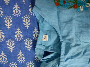Embroidered Light Blue Top