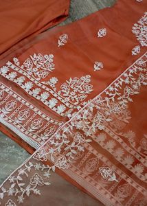 New Stitched Pakistani Suit (Organza Fabric)
