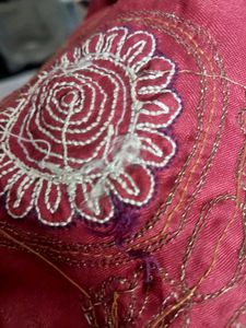 Embroidered Decorative Silk Fabric