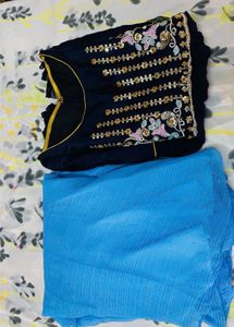 Elegant Embroidered Lehenga Peplum Top