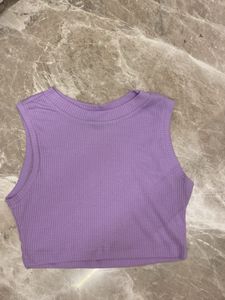 Lilac knit Crop Top
