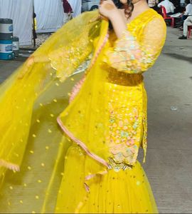Yellow Embroidered Kurta Set